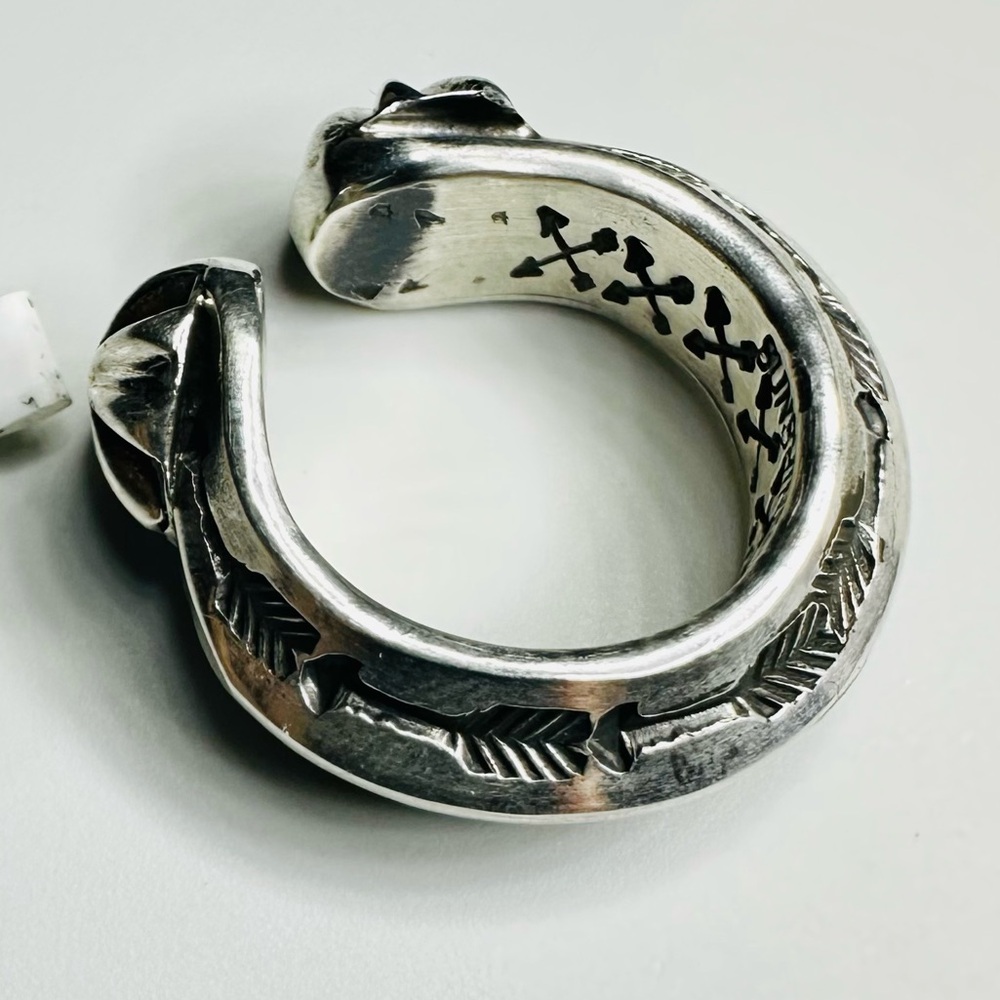 Sunshine Reeves Open Horseshoe Ring Arrows, Stars 925 Sterling Silver - Picture 6 of 11